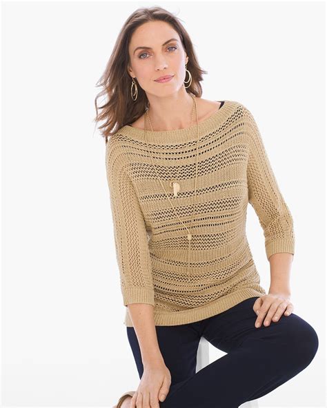 00 Zenergy Luxe Cashmere Blend Stripe Sweater 109. . Chicos sweater
